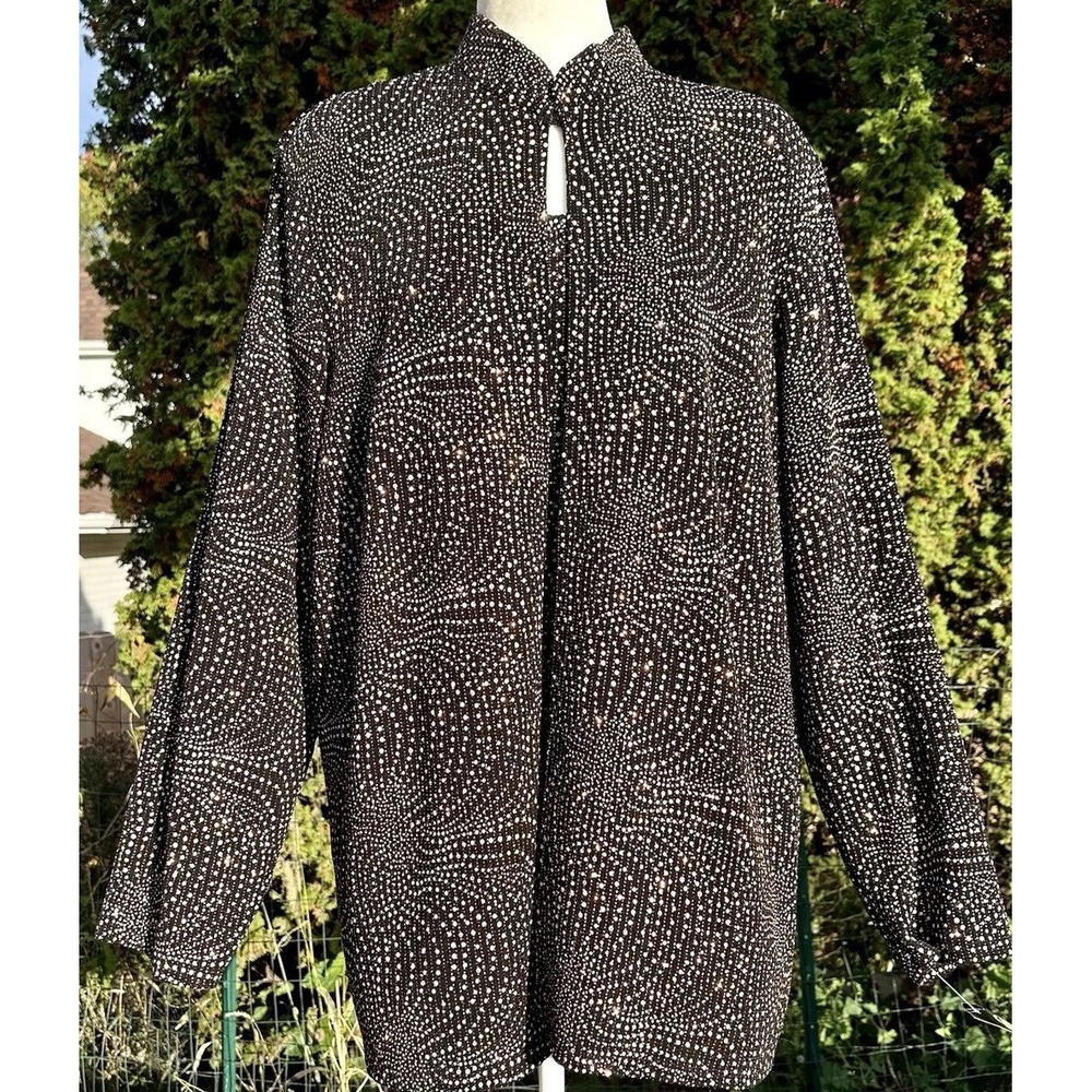 ONYX Twinset Women's Plus Size 2X Black/Copper Sequin Cocktail Evening USA Made*